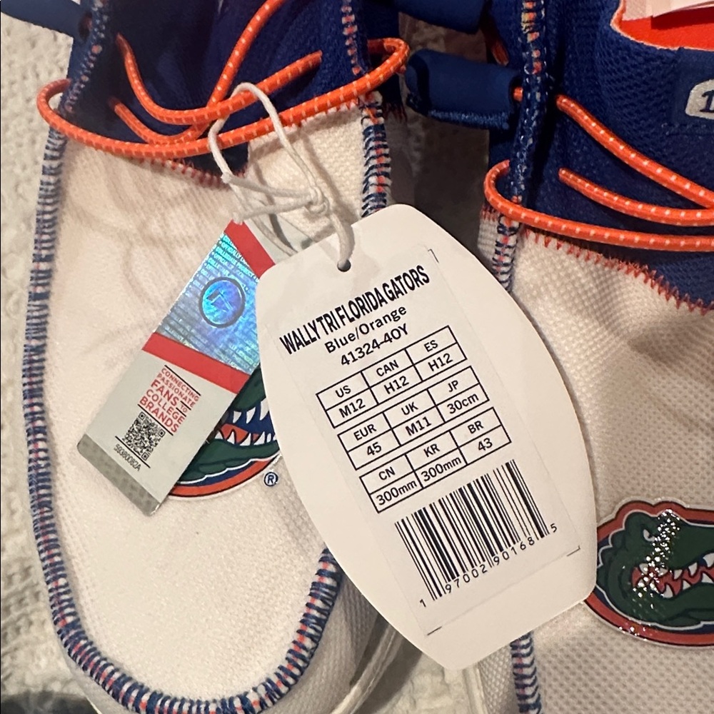 HEY DUDE Wally Tri Florida Gators Men’s 12 NWT College Spirit Orange Blue White - Picture 9 of 9